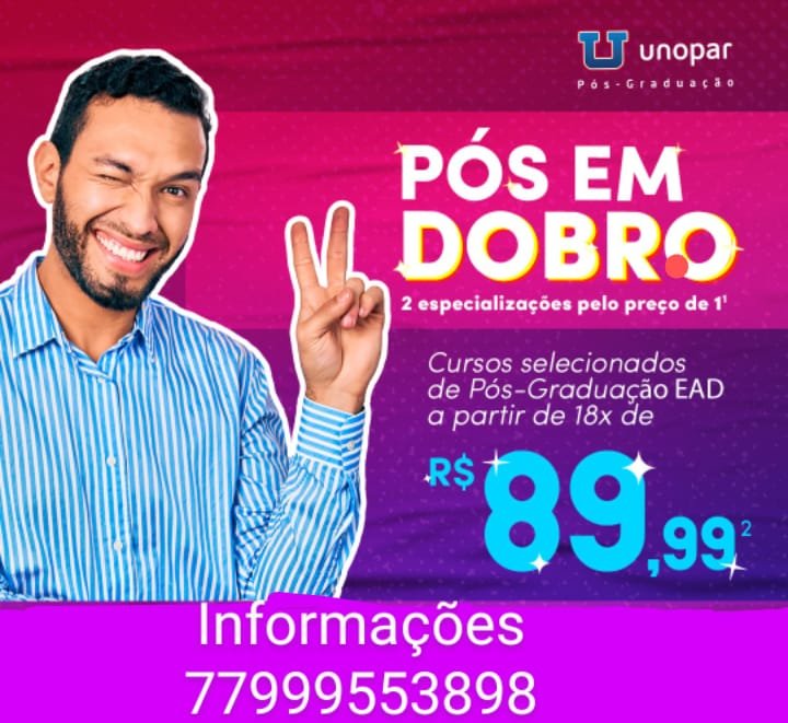 Leia mais sobre o artigo Pós em dobro Unopar: 2 especializações pelo preço de 1